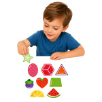 Mamido Magnetické puzzle geometrické tvary a ovoce 30 dílků