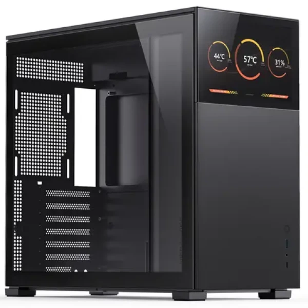Jonsbo D41 Screen černá / ATX / 1x USB-A 3.2 / 1x USB-C 3.2 / bez zdroje / displej / průhledná bočnice (D41 STD BLACK SC)