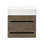 Koupelnová skříňka s umyvadlem a černou úchytkou SAT Cube Way 60x53x46 cm dub Wellington mat CUBE46C602DWSATCWL CUBE46C602DWSATCWL