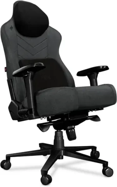 Yumisu 2053 Magnetic Material šedo-černá / Herní židle / látka / nastavitelná / pojízdná kolečka / nosnost 150 kg (Y-2053F-DB-M)