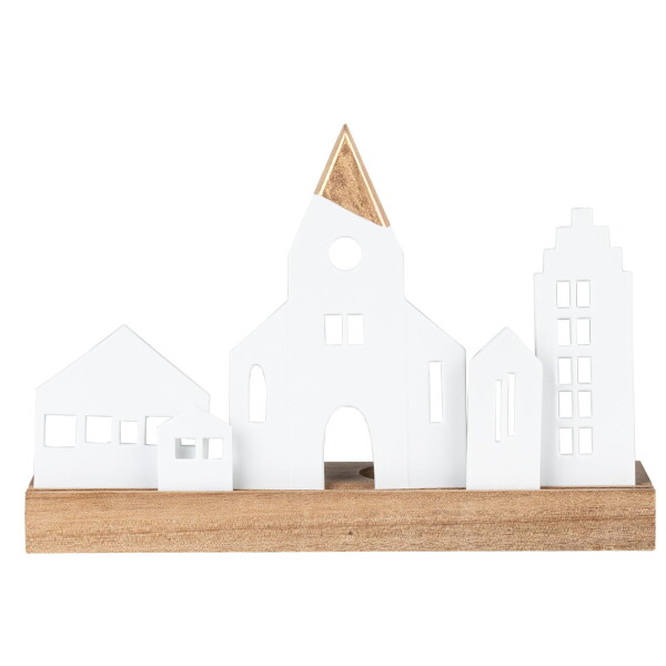 Räder Svícen Little Town, bílá barva, přírodní barva, dřevo, porcelán