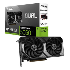ASUS VGA NVIDIA GeForce RTX 5060 Ti DUAL OC 16G, 16GB GDDR7, 3xDP, 1xHDMI EDF_1887646