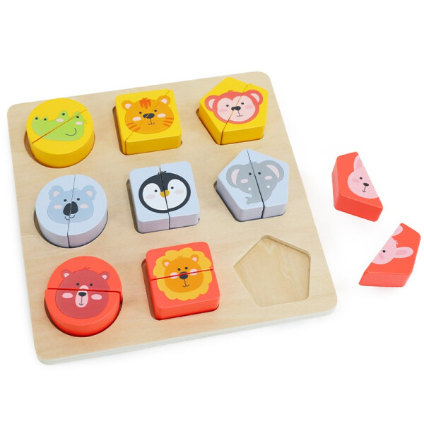 BABU - Dřevěné puzzle Safari pro nejmenší - Babu