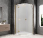 POLYSAN - GLOBE GOLD MATT čtvrtkruhový sprchový kout 800x800, matné sklo, levé GB2680MLG