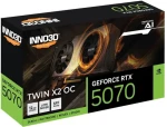 Inno3D GeForce RTX 5070 TWIN X2 OC / Grafická karta / 2542 MHz / 12 GB GDDR7 / 192-bit / 1x HDMI + 3x DP / 650 W (N50702-12D7X-195064N)