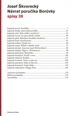 Návrat poručíka Borůvky (spisy - svazek 38) - Josef Škvorecký