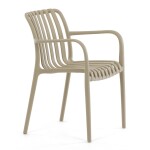 Židle jídelní, stohovatelná, cappucino plast