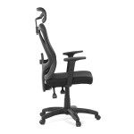 Židle kancelářská, nastavitelný podhlavník, potah černá síťovina mesh, mechanika permanent kontakt