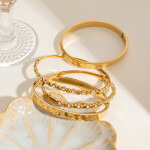 ELENYS Amelie – pozlacený náramek 18K žluté zlato Délka náramku: 19,5 cm / průměr 6,1 cm