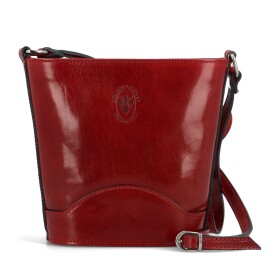 Luxusní dámská kožená crossbody kabelka Yllva, vínová