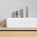 DURAVIT - DuraSquare Umyvadlo na desku, 80x47 cm, bez přepadu, s otvorem pro baterii, DuraCeram, bílá 2353800071