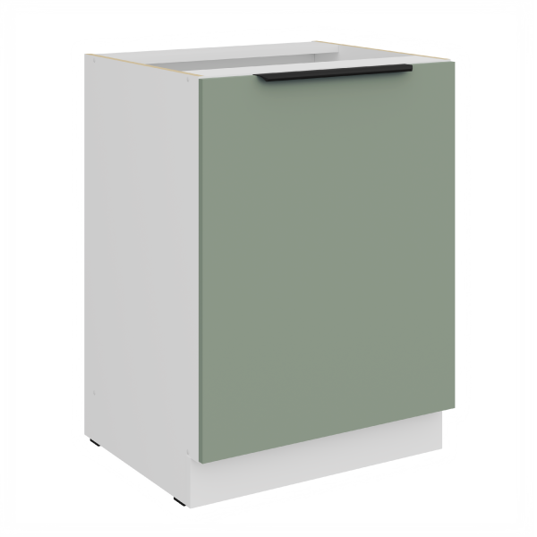 Spodní skříňka Aria 60 D 1F BB Barva korpusu: Bílá, Barva dvířek: SA - Aquamarine AFM