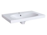 GEBERIT - Acanto Umyvadlo 75x48 cm, otvor pro baterii, s přepadem, s KeraTect, bílá 500.622.01.8