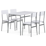 Jídelní set s 4 židlemi, 110x70x76cm, mdf AUT-O2156 WT