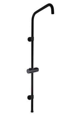 SLEZAK-RAV - Sprchová tyč k bateriím s hlavovou a ruční sprchou - černá matná, Barva: černá matná MD0763CMAT