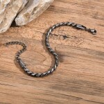 Pánský ocelový náramek Caleb Vintage, Vintage 18 cm + 5 cm (prodloužení)