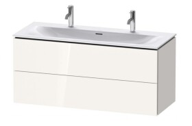 DURAVIT - L-Cube Umyvadlová skříňka 55x122x48 cm, 2 zásuvky, lesklá bílá LC630902222