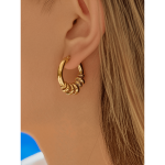 ELENYS Essence Hoops Gold – pozlacené náušnice 18K žluté zlato