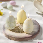 Ib Laursen Svíčka Egg Lemonade, žlutá barva, vosk