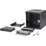 Digitus 10" Síťová sada 6U černá / Nástěnný rozvaděč / switch 8 port / patch panel 12 port / IP20 (DN-49101-SET)