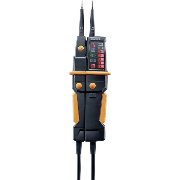 Testo 750-2 dvoupólová zkoušečka napětí, CAT IV 600 V, CAT III 1000 V, LED, LCD