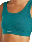 Dámská merino podprsenka ICEBREAKER Wmns Rib Lotus Bra, Tidal Teal velikost: S