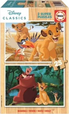 EDUCA Dřevěné puzzle Lví král