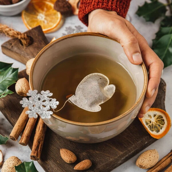 TEA HERITAGE Černý čaj s dýní a kořením Glove – 5 ks, multi barva, papír, textil
