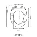 CERANO - WC sedátko Tavoleta - SoftClose - UF plast - bílá lesklá - 37,2x5,2x44,6 CER-414803