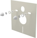 Alcadrain Izolační deska pro závěsné WC a bidet s příslušenstvím a krytkou (bílá) M930 M930