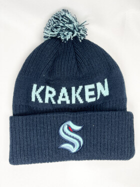 Outerstuff Dětská zimní čepice Seattle Kraken NHL Cufed Knit With Pom