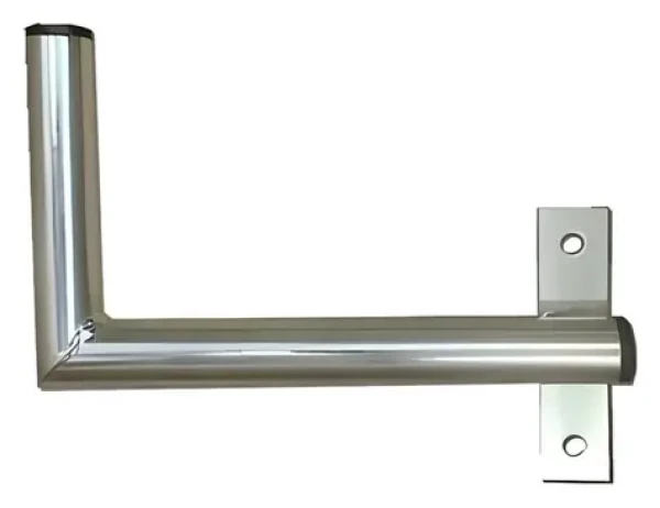 WFmetal Anténní držák na zeď 25 cm pravý / Držák antény / vyložení 250 mm / O 32 mm / galvanický zinek (K25O32P)