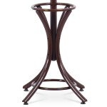 Věšák dřevěný stojanový, masiv topol a bříza, tmavě hnědý lak, výška 185 cm