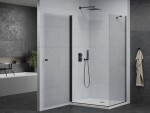 MEXEN/S - Pretoria sprchový kout 90x110, transparent, černá + sprchová vanička včetně sifonu 852-090-110-70-00-4010B