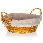 Košík proutěný s ušima Daisy 30x12cm