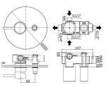 PAFFONI - Light Baterie pod omítku pro 2 spotřebiče, zlatá LIG015HG