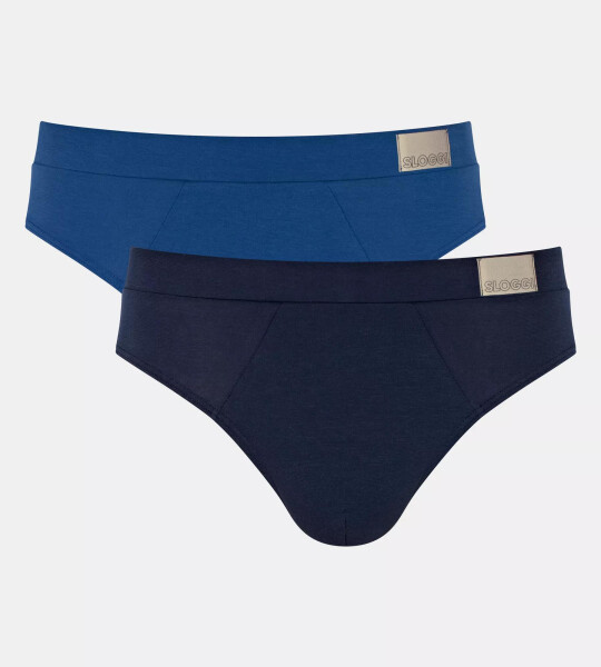 Pánské slipy GO Natural Brief C2P - BLUE - modré M008 - SLOGGI BLUE L