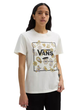 Vans TRIPPY FLORAL BFF Marshmallow dámské tričko krátkým rukávem