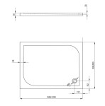 DEANTE - Cubic bílá - Akrylátová sprchová vanička, obdélníková, 80x120 cm KTK_044B