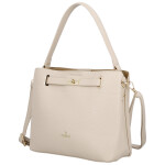 Luxusní dámská koženková kabelka do ruky Candice, tmavě béžová