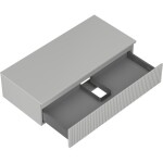 MEXEN/S - Rivel koupelnová skříňka pod umyvadlo 100 cm s deskou, 1 šuplík, reliéf , šedá mat 91A20-10023-1-BFC62