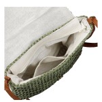 Dámská pletená crossbody kabelka Olive Boho, zelená