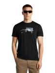 Pánské merino triko krátký rukáv ICEBREAKER Mens Merino 150 Tech Lite SS Tee Pure Altitude, Black velikost: S