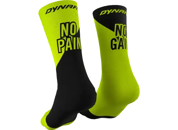 Dynafit No Pain No Gain Socks neon yellow/black out