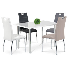 Jídelní židle, šedá, ekokůže, HC-484 GREY