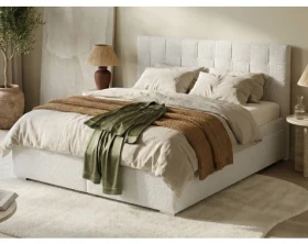 Postel Fendi 180x200 cm, světle šedá látka