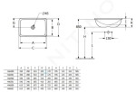 VILLEROY & BOCH - Loop&Friends Umyvadlo zápustné, 605x410 mm, bez přepadu, CeramicPlus, alpská bílá 4A6501R1