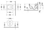 DURAVIT - ME by Starck Závěsné WC, bílá 2528090000