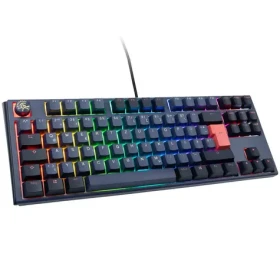 Ducky One 3 TKL Cherry MX-Red modrá / herní klávesnice / podsvícená / mechanická / drátová USB-C / DE (DKON2187ST-RDEPDCOVVVC2)