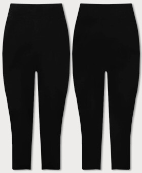 Černé bavlněné 3/4 legíny (YW01045-A1) odstíny černé XL (42)